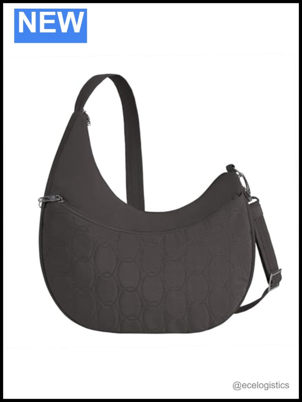 Anti-Theft Asymmetric Hobo Crossbody Bag with RFID Protection